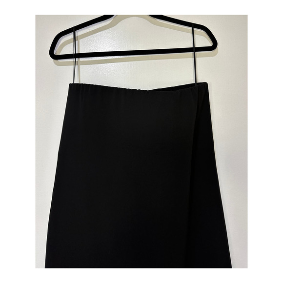 Tuckernuck Strapless Black Noir Crepe Marin Formal Midi Dress Medium New w/ Tags - Picture 9 of 15